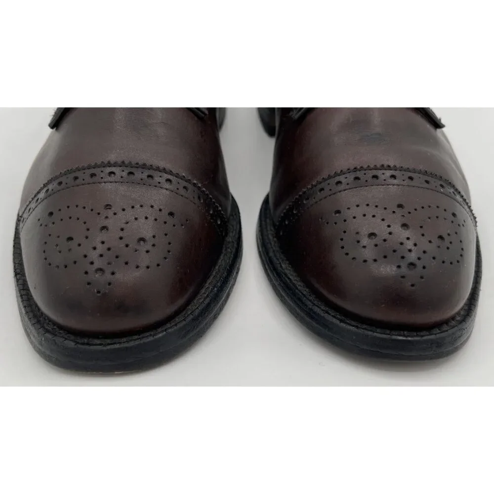 Allen Edmonds Lexington Men’s Size 9D Burgundy Leather Cap Toe Wingtop Oxford